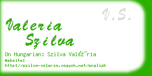 valeria szilva business card